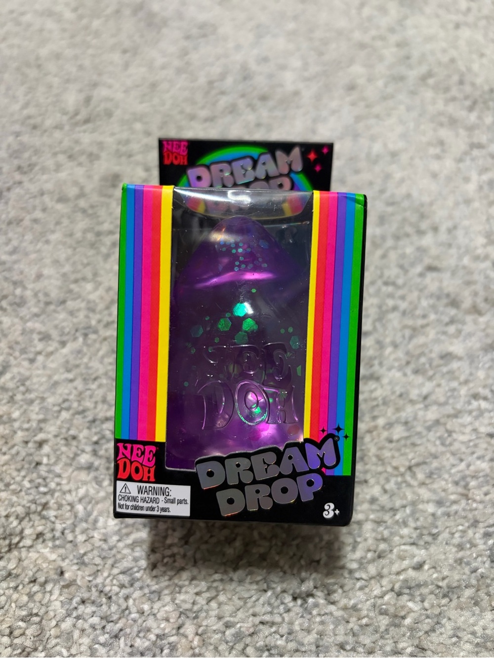 NeeDoh Dream Drop Purple Glitter Sensory Toy